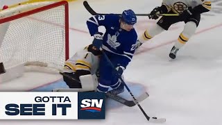 GOTTA SEE IT: Maple Leafs' Matthew Knies Scores Stunning No-Look Backhand Goal