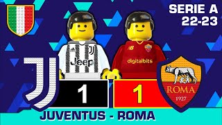 Juventus-Roma 1-1 • Serie A 2022/23 • Gol e Sintesi Juve Roma • All Goals Highlights Lego Football