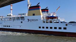 ⛴️🌅🔱 AUSFAHRT FÄHRE Münsterland Insel BORKUM nach Eemshaven Ostfriesland Fairy Boat Nordsee #borkum