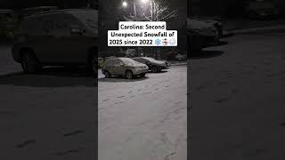 Unexpected Snowfall in Carolina ❄️☃️🌨️ #news ##shorts #breakingnews #snow #weathernews #carolina