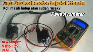 Cara cek  koil motor injeksi Honda menggunakan avometer digital