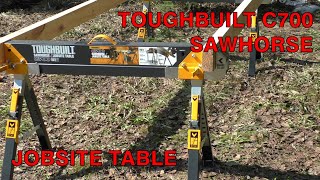 The PERFECT MOBILE WORKTABLE for all surfaces! ToughBuilt C700 - folding Sawhorse