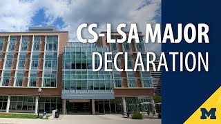 Computer Science major declaration video (LSA)