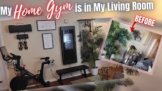 How I added a Home Gym to my Living Room| Peloton|Tonal