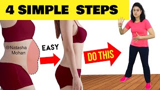 Just 4 Simple Steps To Lose Belly Fat For Beginners At Home | No Jumping - No Equipment