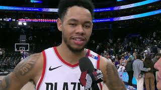 Anfernee Simons Postgame Interview | Brightside Windows Baseline Report | POR @ UTA | 2/24/2025