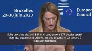 Metsola: Trovare accordo su migranti prima delle prossime elezioni