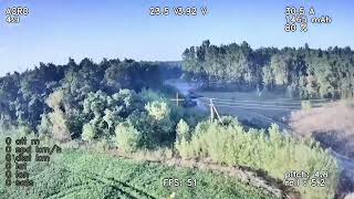 RUSSIAN FIBER OPTIC LINE GUIDED DRONE VANDAL IN ACTION