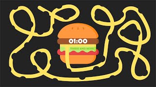 1 Minute Burger 🍔 Bomb Timer [ GIANT BURGER EXPLOSION ]