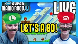 New Super Mario Bros. U LIVE Stream [Part 1] Let's A Go!