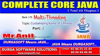 Core Java-Multi-Threading-Customizing Name of a Thread-Part 2