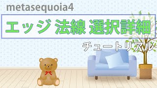 メタセコイア4の使い方【エッジ 法線 選択の詳細】009