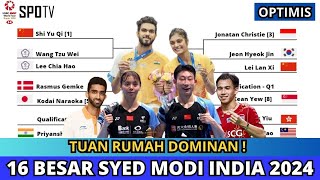 JADWAL 16 BESAR SYED MODI INDIA INTERNATIONAL 2024 HARI INI