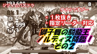 【パズドラ】獅子舞の騎龍王・ノルディス降臨！１枚抜き・指定リーダー対応