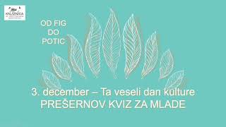 Nagradni Prešernov kviz za mlade - OD FIG DO POTIC