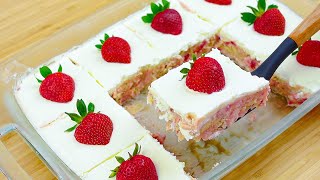 The fastest cake in the world of yogurt strawberry cake, incredibly delicious!