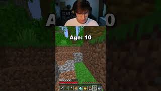 Filling Minecraft Creeper Holes at Different Ages 😳🕳️