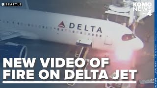 Delta plane catches fire after landing in Seattle