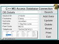 How to Connect MS Access Database in Visual C++ with Save, Update, Delete, and Search -Full Tutorial