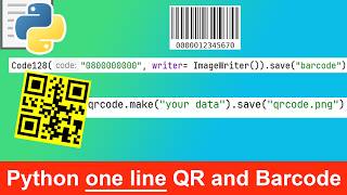 Create QR codes and Barcode with Python - one line