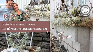 DIY - BALKONKASTEN  selber bauen und FRÜHLINGSHAFT DEKORIEREN, Bepflanzung mehrjährig - für Insekten