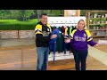 nfl pullover colorblock hooded sweatshirt on qvc