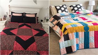 🌺Very attractive and fabulous quilted patchwork bedsheet and bedspread cover by pop up fashion 🥰