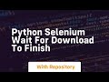 python selenium wait for download to finish