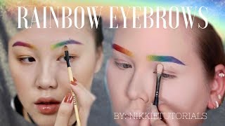 I try following NikkieTutorial's Rainbow Brows Tutorial | The Vicky Su