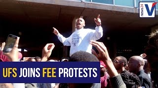 UFS students protest on campus following fees announcement