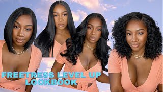 Under $30! FreeTress Equal HD Lace Front Wig Level Up Lookbook FT. Anti-Slip Velvet Wig HD Lace Band