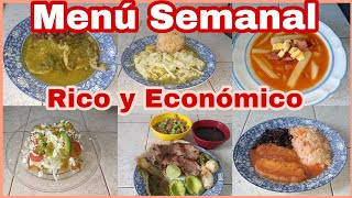 MENÚ SEMANAL | IDEAS DE COMIDA RICO Y ECONÓMICO #recetas #comidaseconomicas #com