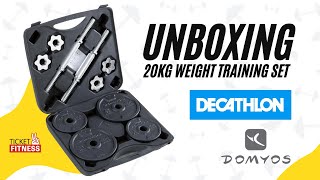 Unboxing DOMYOS Weight Training Dumbbells Kit 20 kg  - Decathlon