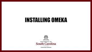Installing Omeka