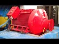 run up of large 1100kw 500rpm line start permanent magnet synchronous motor