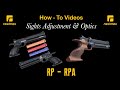 RP - RPA ( MITO ) - Sights Adjustment & Optics