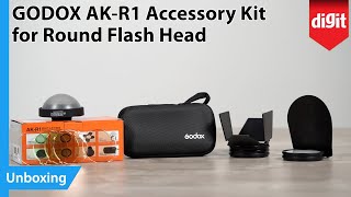 GODOX AK-R1 Accessory Kit for Round Flash Head Unboxing