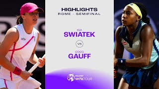 Iga Swiatek vs. Coco Gauff  | 2024 Rome Semifinal | WTA Match Highlights