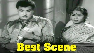 Kudumba Thalaivan Movie : M. V. Rajamma, MGR, Best scene