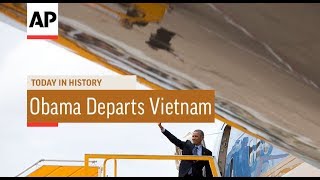 Obama Departs Vietnam - 2016 | Today In History | 25 May 18