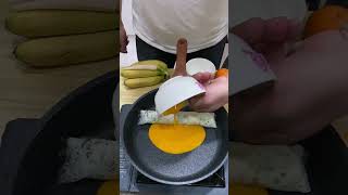 🥰 Satisfying with delicious egg pancake 🥳 #streetfood #satisfying #satisfyingvideo