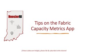 Tips on Using the Fabric Capacity Metrics App