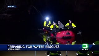 Sacramento fire crews prepare for potential water rescues as heavy rain moves in