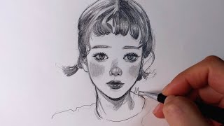 Daily drawing/연필 그림/인물화/드로잉/pencil drawing/portrait