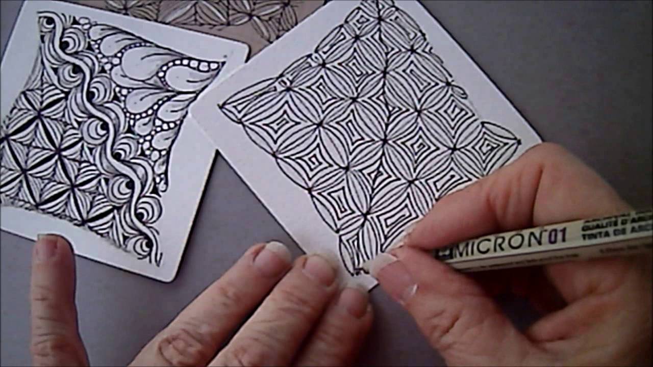 Puf Tangle Pattern Lesson 85 Youtube