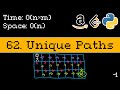 Unique Paths - Leetcode 62 - Blind 75 Explained - Dynamic Programming - Python