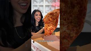 2 foot long pizza slice #food #shorts #eating #pizza za