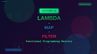 L12-Lambda Functions, Map & Filter in Python - Functional Programming Mastery in Hindi