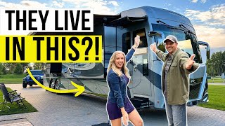 Couple LIVES in this LUXURY MOTORHOME (Full RV Tour) 2023 American Coach Dream 45A