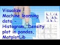 Visualize Machine learning data - Histogram, Density plot in pandas, MatplotLib